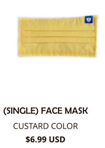 (SINGLE) FACE MASK CUSTARD COLOR $6.99 USD